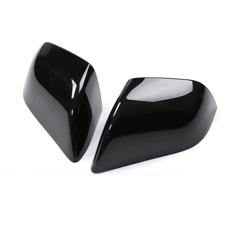 

Rearview Mirror Cover For 2021 2022 Tesla Model 3 Exterior Accessories, ABS Bright Black