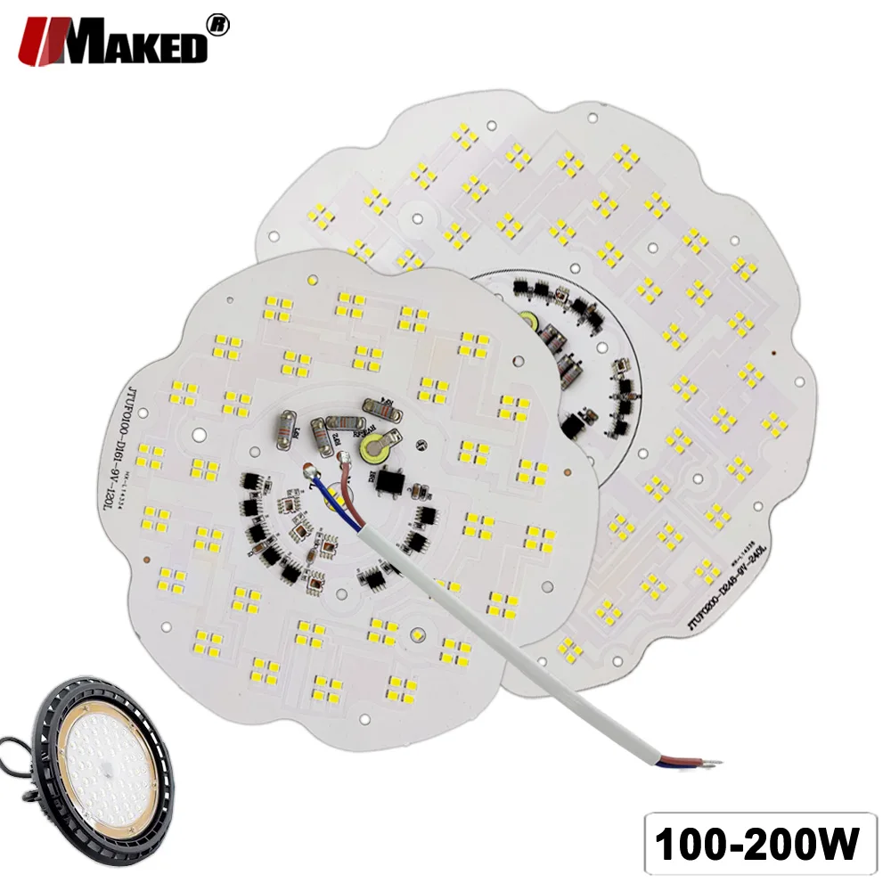 

AC220V UFO LED High Bay Light Replace Module 100W 150W 200W Super Bright Full Power SMD2835 Source Panel For Industrial Lamp DIY