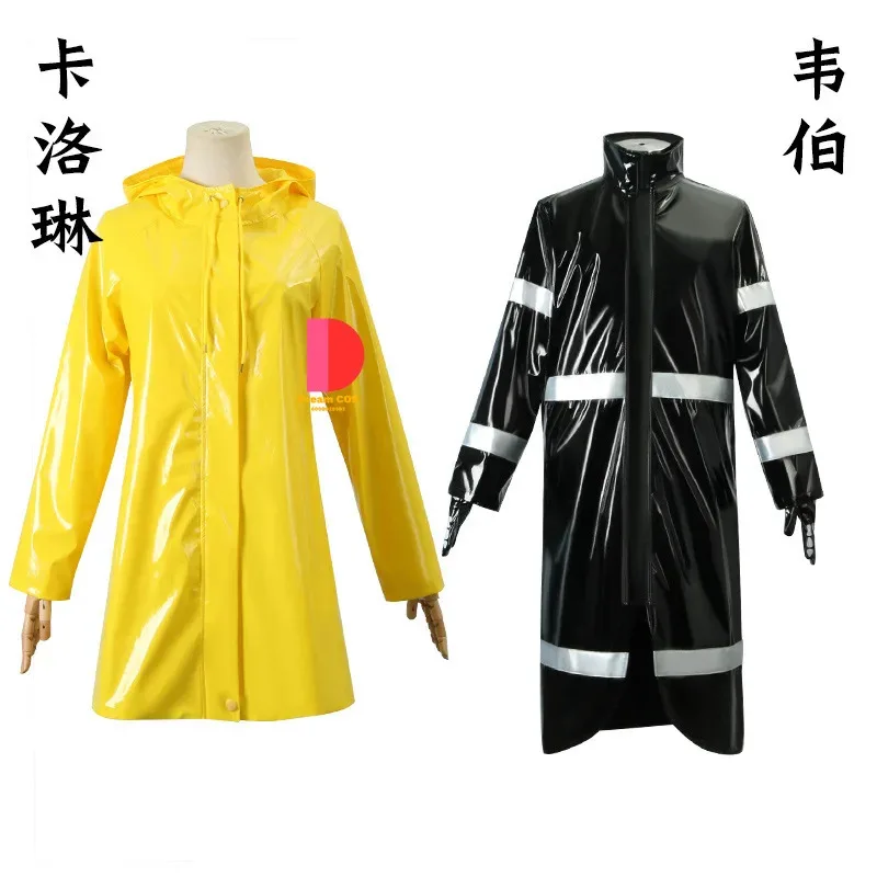 2025 12 أزياء تنكرية من كورالاين السر مع فستان سترة بقلنسوة ويبي لوفات ومعطف واق من المطر بدلة الهالوين الجديدة أ #2