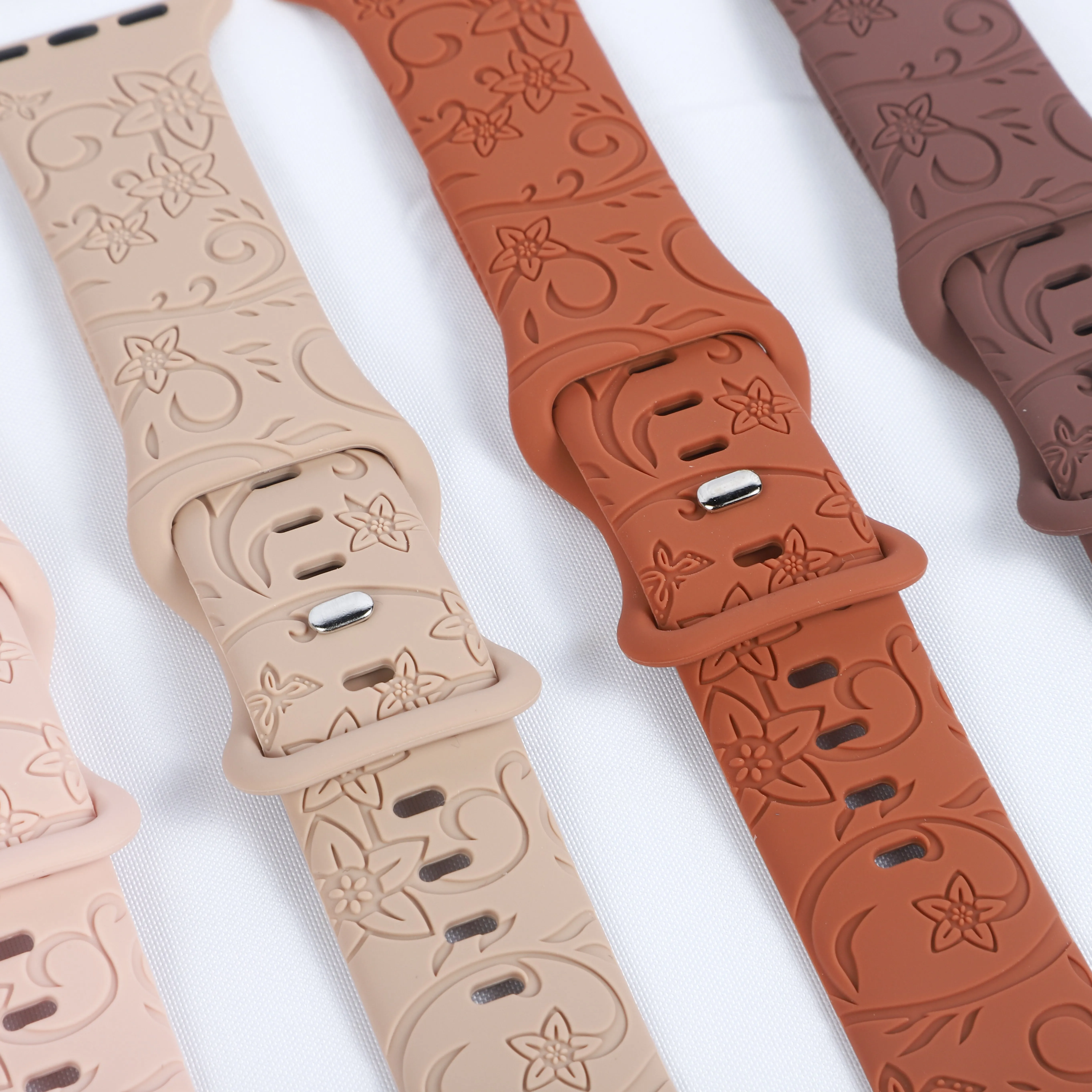 حزام منقوش لساعة أبل 44 مللي متر 42 مللي متر 41 40 مللي متر 45 مللي متر 49 مللي متر 46 مللي متر سوار الأزهار كوريا iwatch سلسلة 11 10 9 7 SE 6 8 Ultra #1