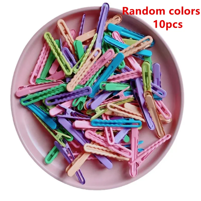 10pcs Candy-colored U-shaped wavy hair clips shiny seamless duckbill clips hair clips for short  hair accessory accessories