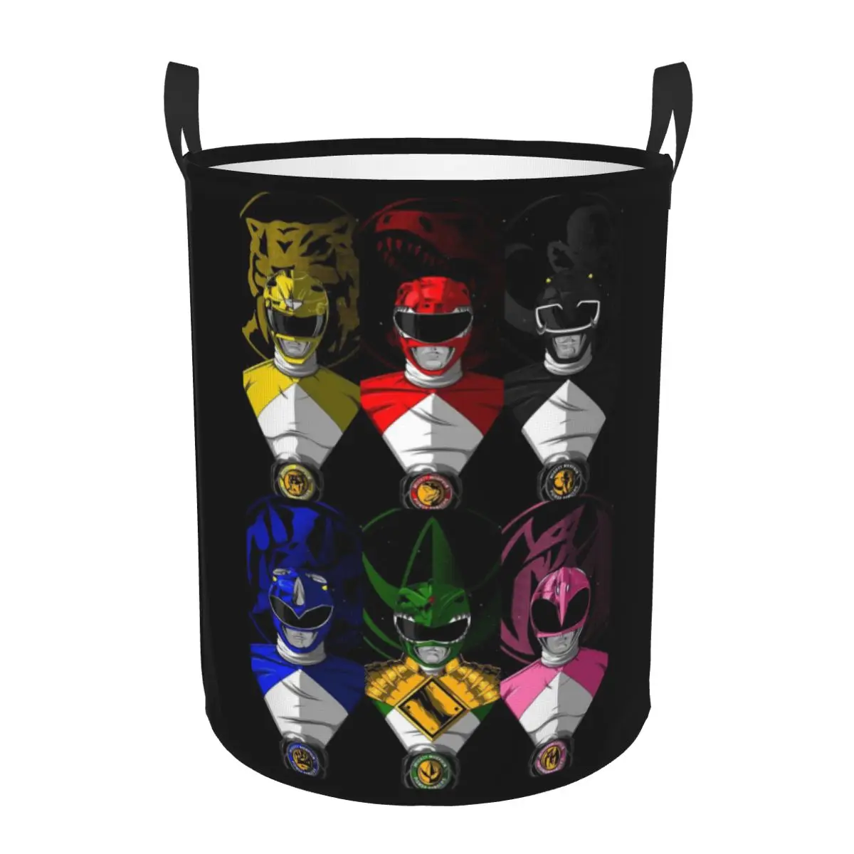 Mighty Morphin Power Ranger Folding Laundry Baskets Dirty Clothes Home Organizer Large Waterproof Hamper For Home Kids