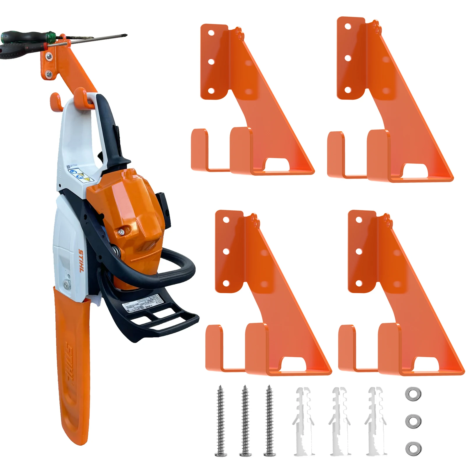 

Chainsaw Hanger Wall Mount Metal Heavy Duty Garage Organization Garage Storage Chainsaw Rack Organizer for 009, 360 Chainsaws