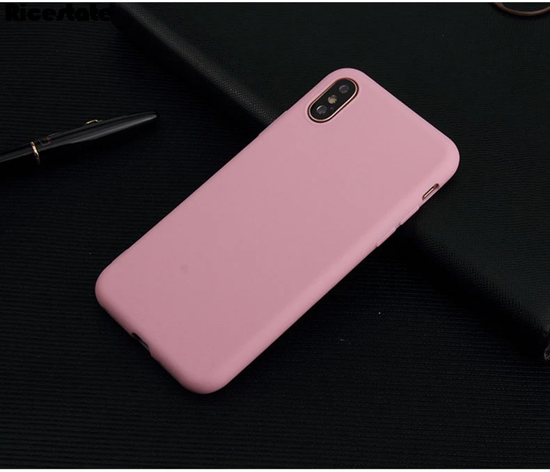 Ricesestate Fall für iPhone x xr xs max matt einfarbig Fall für iPhone 10 zehn x xs max xr Abdeckung schützen Haut Silikon Fall – Detail 6