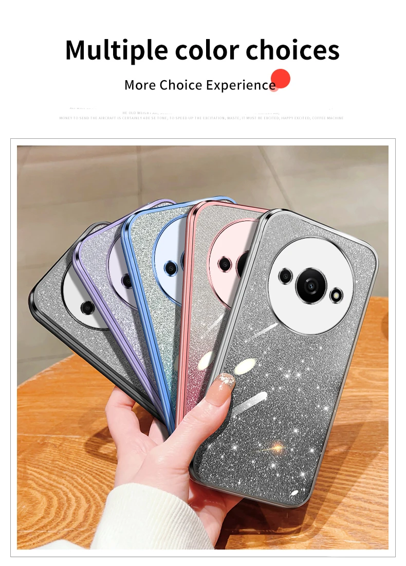 6D Plating Glitter Case for Xiaomi Redmi A3 Luxury Soft Silicone Protection Full Camera Cute Phone Cover XiaomiRedmiA3 Coque