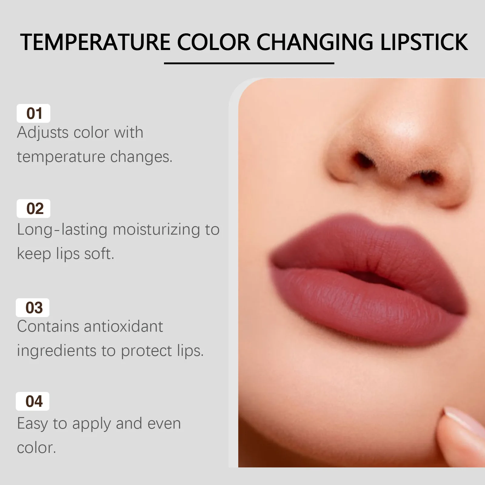 온도 색상 변경 립스틱 오래 지속되는 영양 모이스춰 라이징 엑스 폴리 에이 팅 글로스 여성용 끈적 거리지 않는 변색 립밤