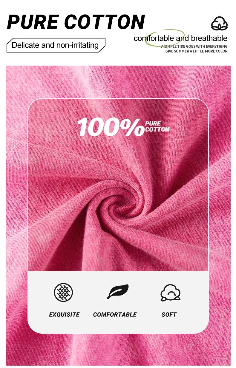 Blumen- und Pflanzenmuster Bedruckte Gewaschene T-Shirts Damen Baumwoll-Kurzarm-Tops Retro O-Ausschnitt Übergroße T-Shirts Sommerkleidung – Detail 4