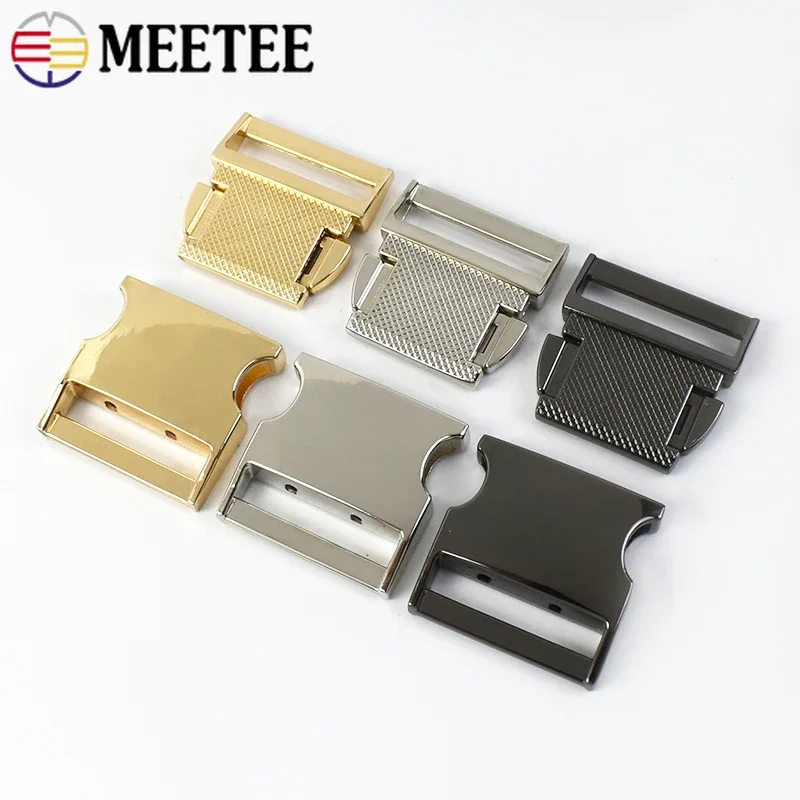 2 pezzi 16-38mm Meetee fibbie in metallo chiusura a sgancio rapido fibbia borsa cinghia cintura chiusura tessitura gancio di regolazione collare per