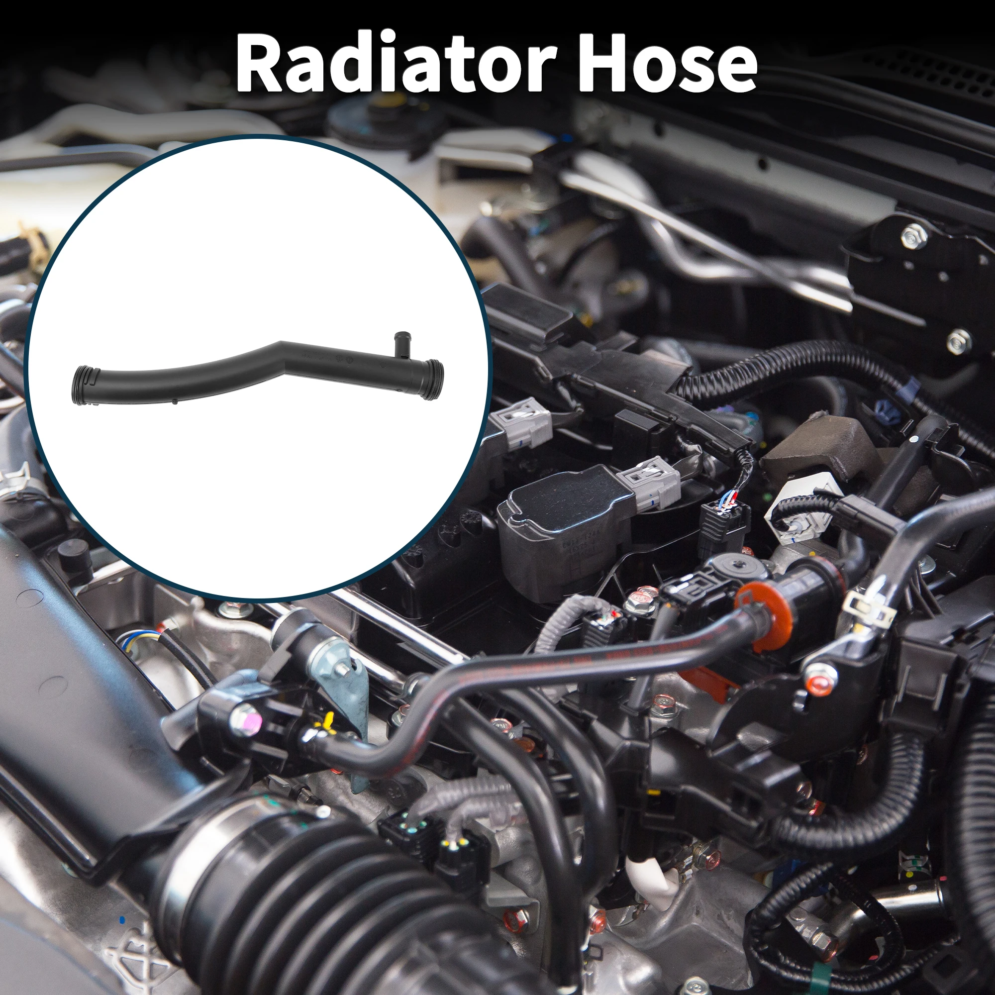 

UXCELL Radiator Hose Coolant Pipe for Audi A3 2007-2012 No.03C121065J Plastic Black