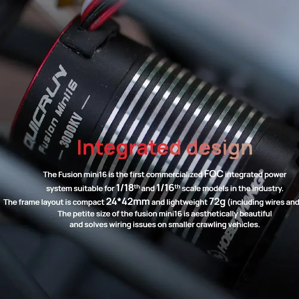 HOBBYWING QUICRUN Fusion Mini16 30A 3000KV Brushless Sensored Waterproof Motor ESC 2-IN-1 Machine for 1/16 1/18 RC Car Crawler