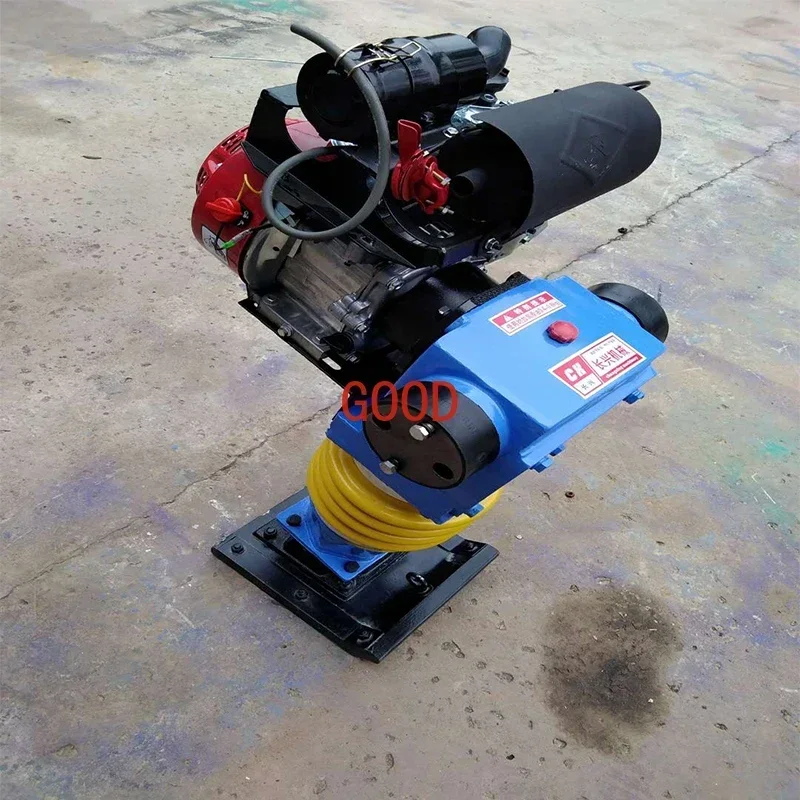 Небольшой бензиновый ударный компактор для пола, электрический