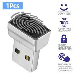 USB Fingerprint Reader Module for Windows 7 10 Hello Biometric Scanner Padlock for Laptops PC Portable Fingerprint Unlock