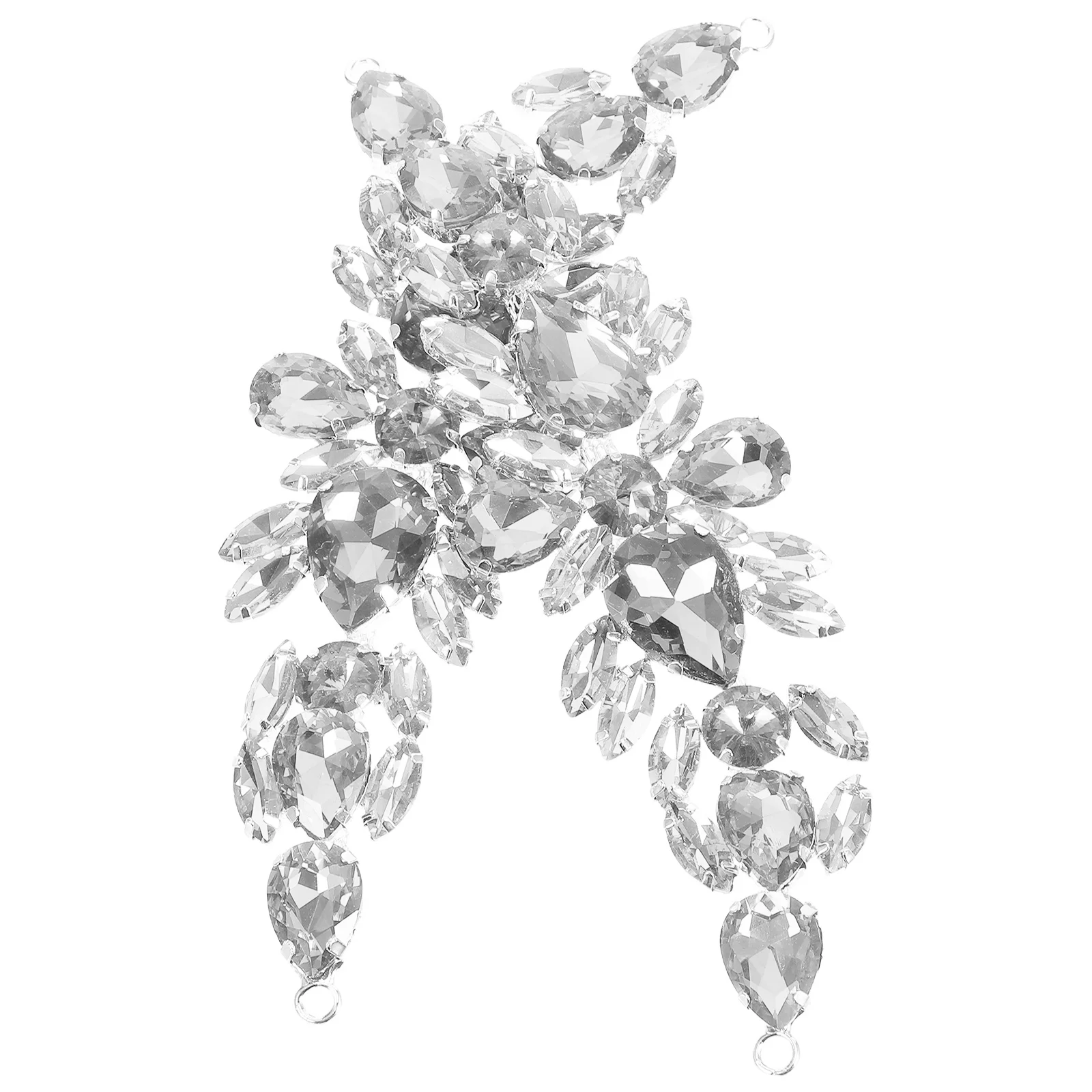 

2Pcs Crystal Flower Rhinestone Applique Elegant Bridal Wedding Dress Shoes Decorations Floral Accessories for Brides