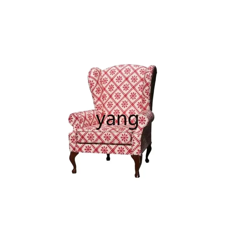 LTT Country Fabric Sofa Mediterranean Pastoral High Back Single Creative Furniture
