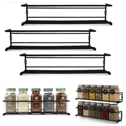 Iron Shelf Wall Mounted Organiser Kitchen Home Spice Storage Rack Bathroom Storage Drainage Rack Bathroom Kitchen Accessories