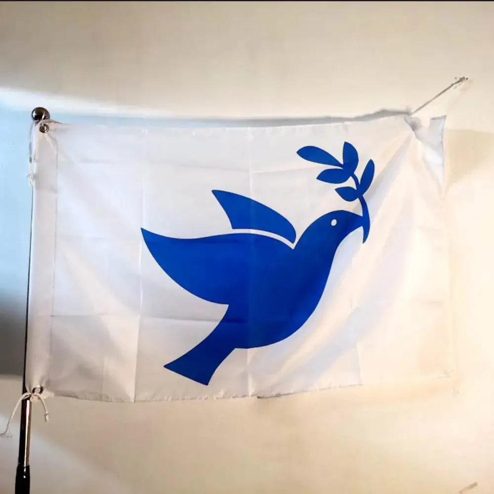 Dove Of Peace Flag Stop The War Banner Outdoor Decor 150X90cm Polyester