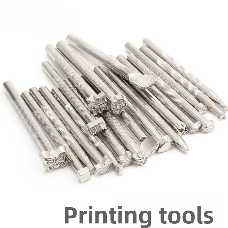 DIY Leather Printing Tool 20 Piece Set Leather Carving Printing Tool Rotary Carving Knife Leather Carving Tool Printing