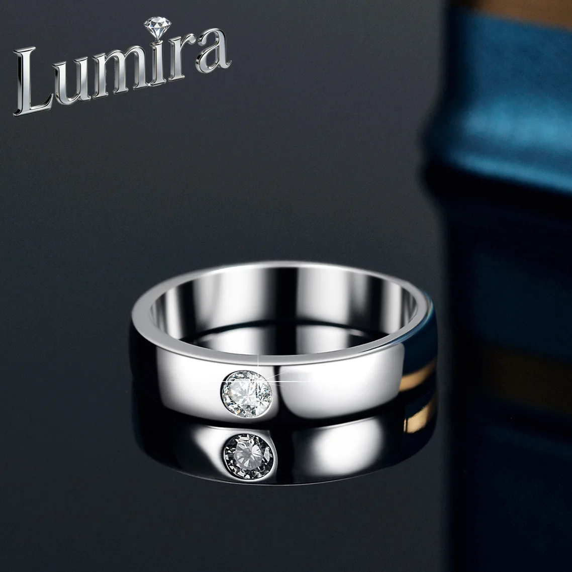 Lumira Platinum PT950 0.3 Carat Moissanite Men's Ring - Minimalist and Stylish Ring for Daily Wear Stylish