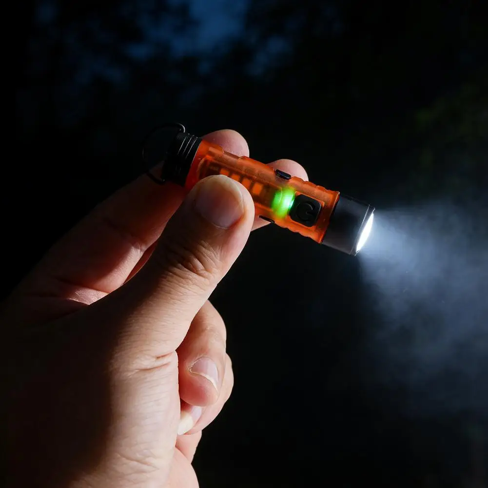 Outdoor Mini Led Flashlight Pocket Flashlight with Magnetic Hook Outdoor Key Clip Cap Flashlight Disaster Relief Emergency Ligh