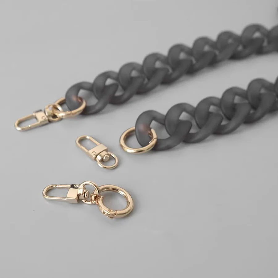 40-120cm Frosted Acrylic Resin Women Bag Strap Replacement Long Panel Wide Bag Chain Advanced Fashion DIY Bag Accessories Chunky