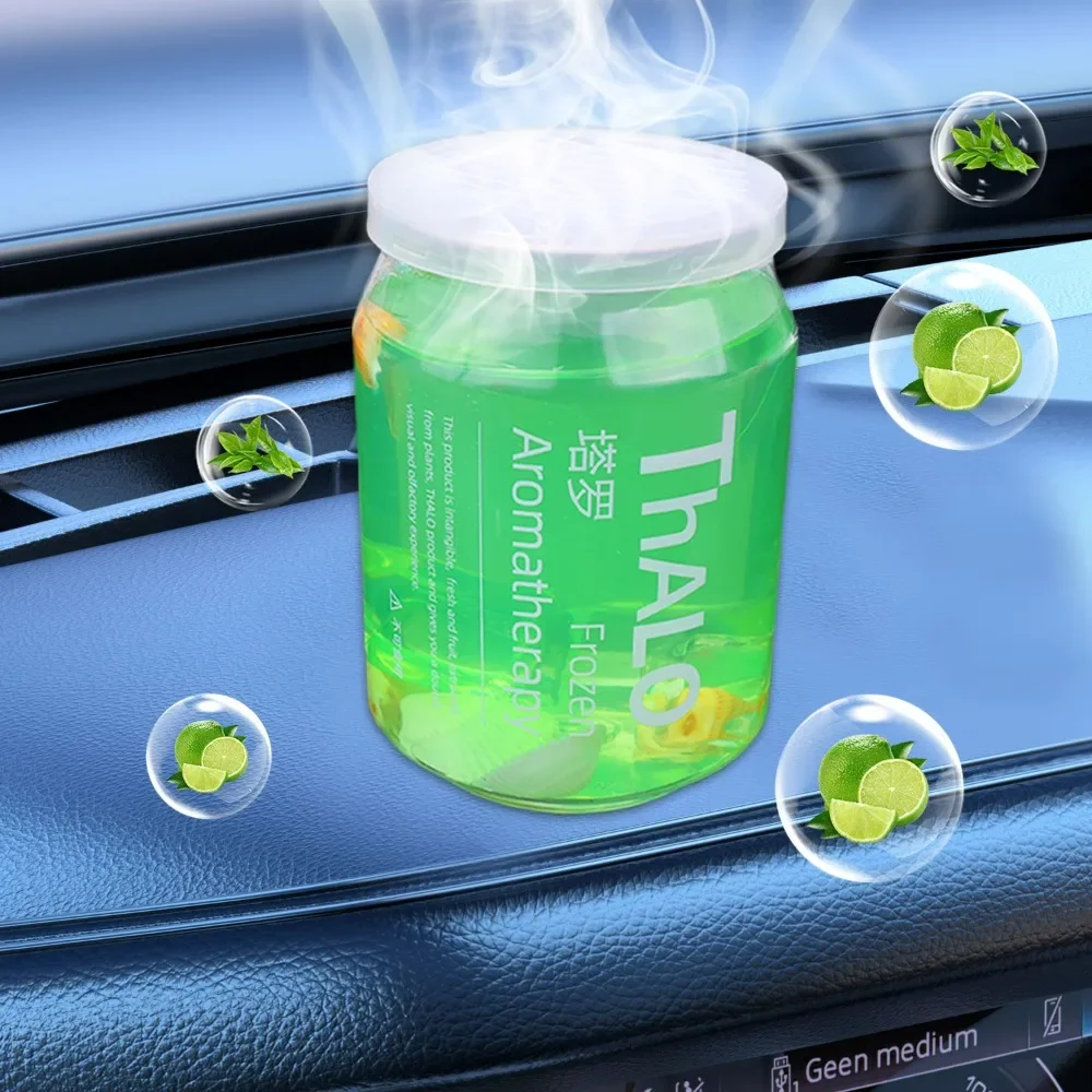 Ice Point Car Aromatherapy Solid Air Freshener Car Interior Deodorant Odor Absorber Gel Lavender Lemon Fragrance High-end Aroma