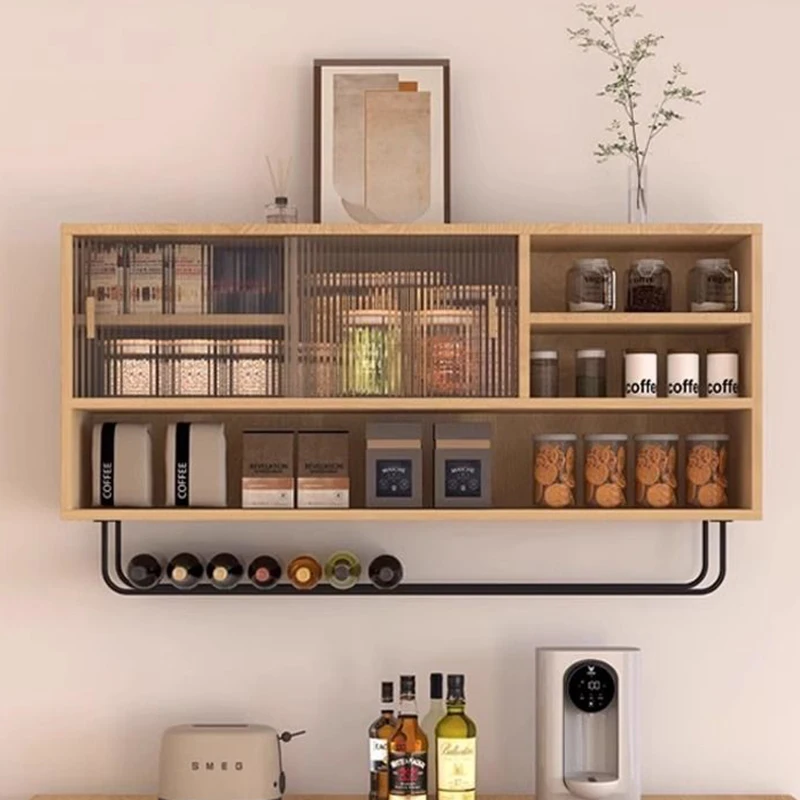 Solid Wood Storage Holder Floating Wall Shelf Nordic Living Room Kitchen Multifunctional Organizer Storage Rack Modern Furniture