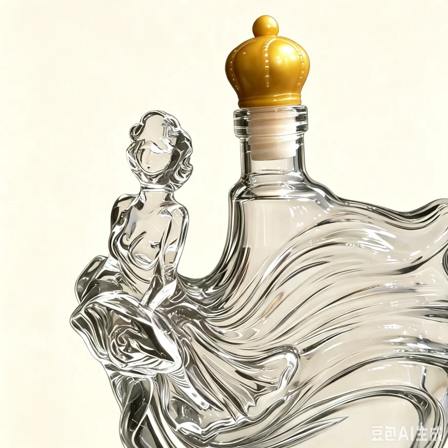 Image of Fließender Rock-Design Glas-Weindekanter aus klarem Borosilikatglas, luftdichte Flasche für Whiskey, Brandy, Wodka, Heimbar-Dekoration