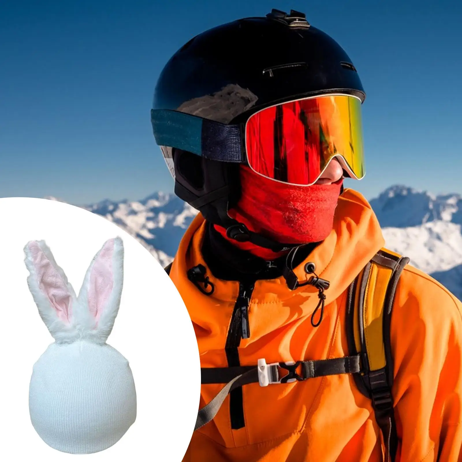 Ski Helmet Cover Soft Helmet Decoration for Snowboarding Skiing Skateboard