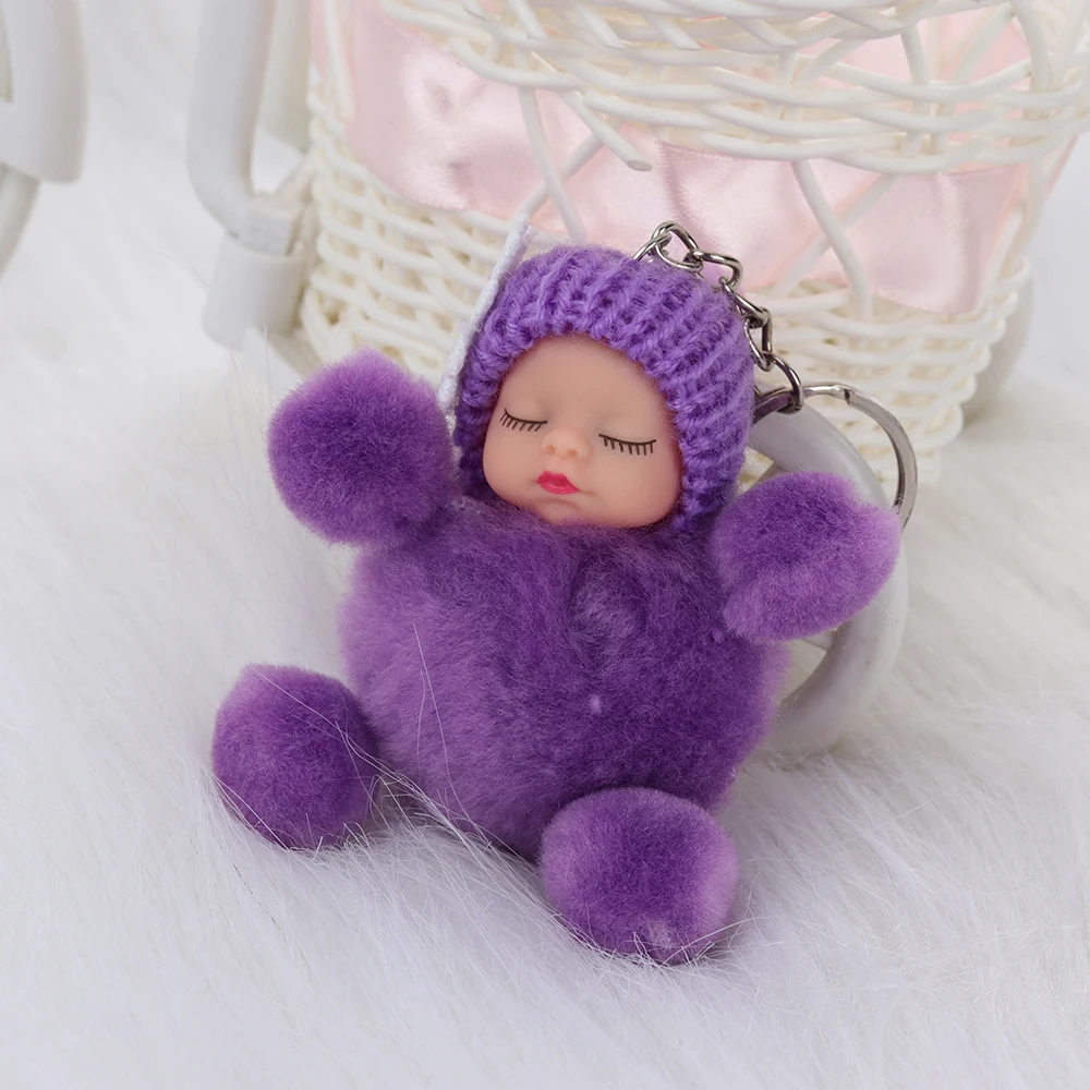 Porte-clés mignon en peluche pour bébé, 1 pièce, nœud papillon en peluche, pompon en fourrure, pendentif de sac pour femmes et filles, bijoux, jouets