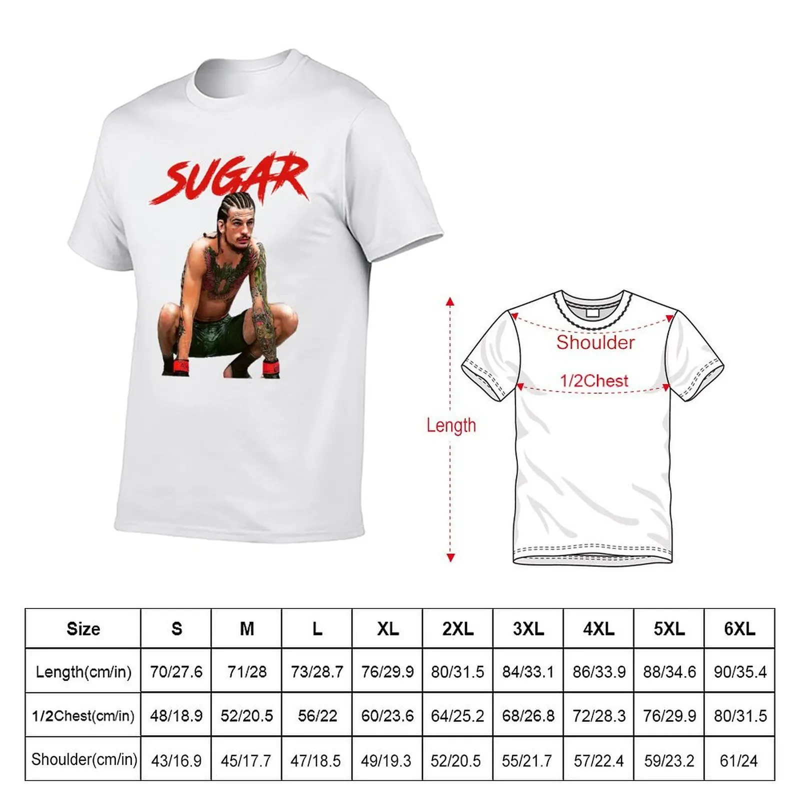 Açúcar Sean O'Malley Camiseta de algodão camiseta masculina de algodão 100% Camiseta