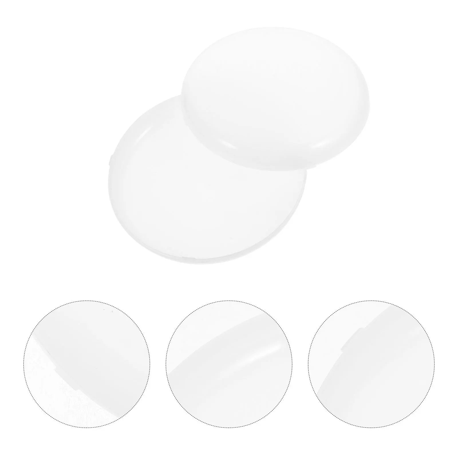 

2pcs Lampshade Diffuser Covers For Led Bulbs White Pc Material Anti-Fog Light Diffusion Plates Home Lighting Replacement Cover