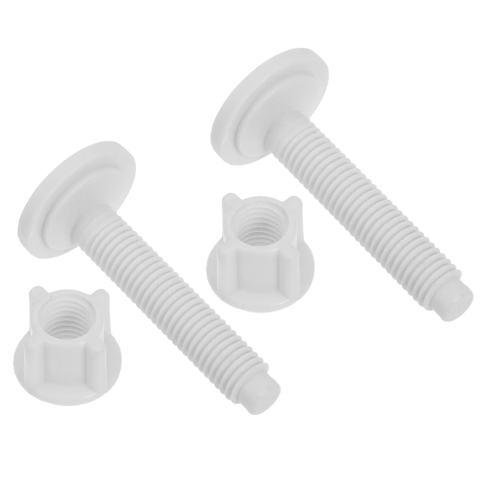 

2Pcs Toilet Seat Screw Kit Plastic Bolts and Nuts with Rubber Expansion Plugs for Wobble Free Fixation Easy Removal Residential