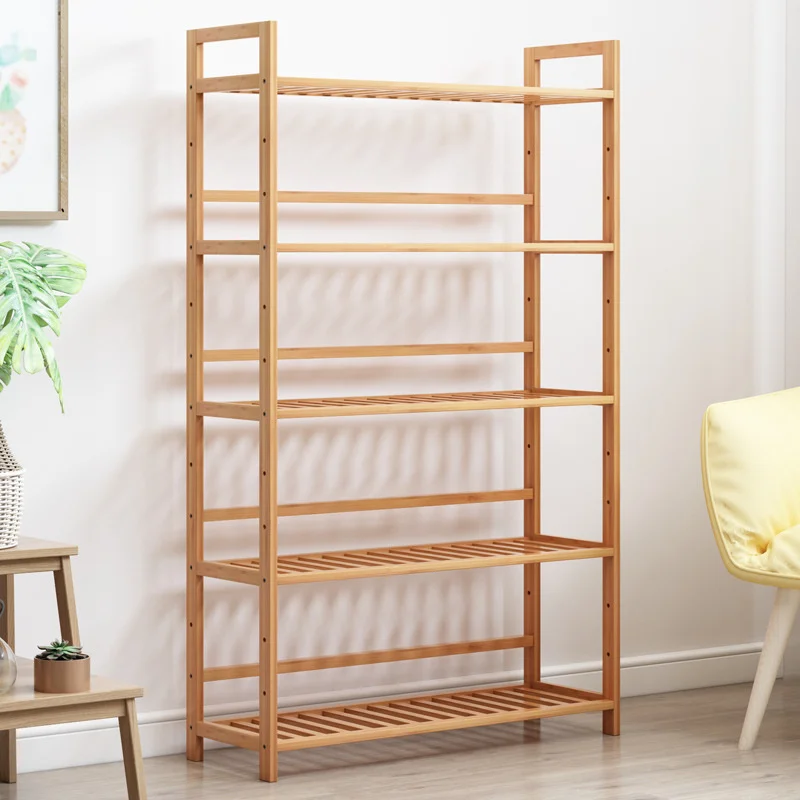 EcoFriendly Bamboo Bookshelf for Living Room Simple Tall FloortoCeiling Plant  Book Storage Rack for Office  Kitchen