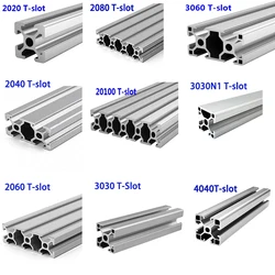 2020 2040 2060 2080 20100 3030 3030N1 3060 4040 Profilo in alluminio T-slot Standard UE Rail lineare Estrusione CNC Parti della stampante 3D