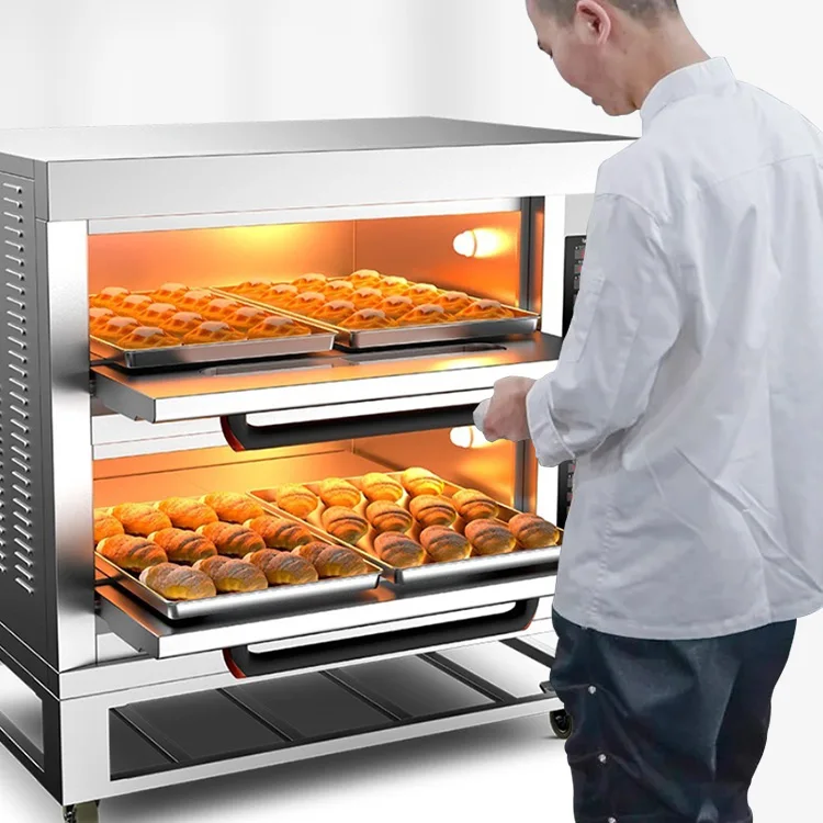 Vigevr 3 Deck 9 Trays digital intelligent bakery equipment electric pizza oven for pizza bread and cake in hot selling