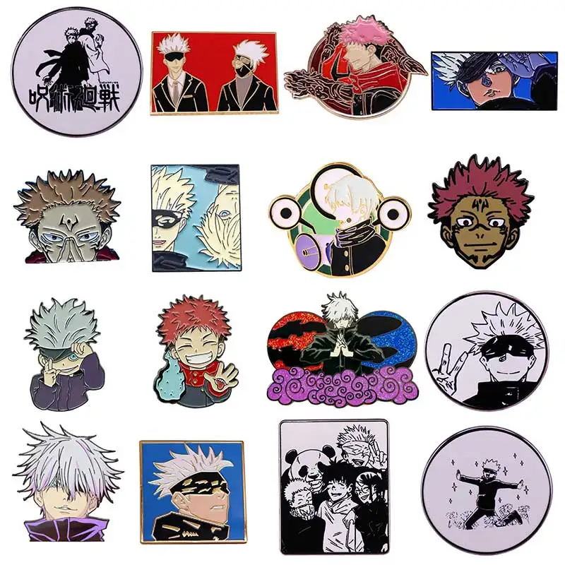 Japanese Anime Enamel Pin Jujutsu Kaisen Cartoon Figure Collect Badge A Funny Gift For A Friend Jewellery Lapel Brooch