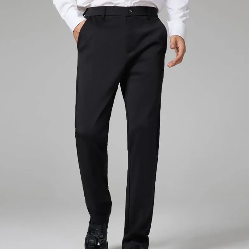 Slim Casual Pants Men Autumn Anti-wrinkle-free Elastic Straight-leg Pants Business Wear