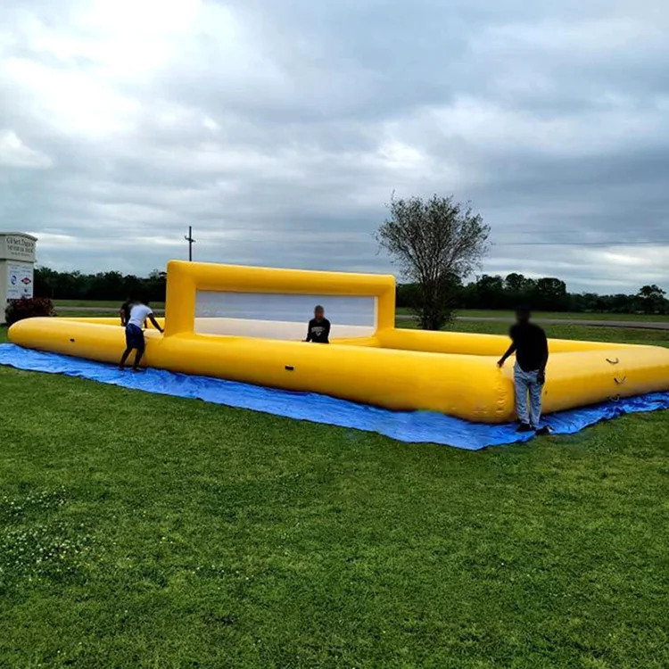 Large Beach Volleyball Court Pool Games Inflatable Beach Volleyball Court Pool Water Park Inflatable Court with Net