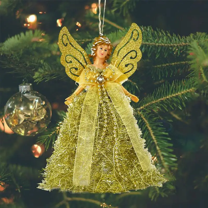 Angels Christmas Tree Topper Star Angel Treetop With Luxury Dress Christmas Angel Doll Standing Angel Christmas Tree Topper Star