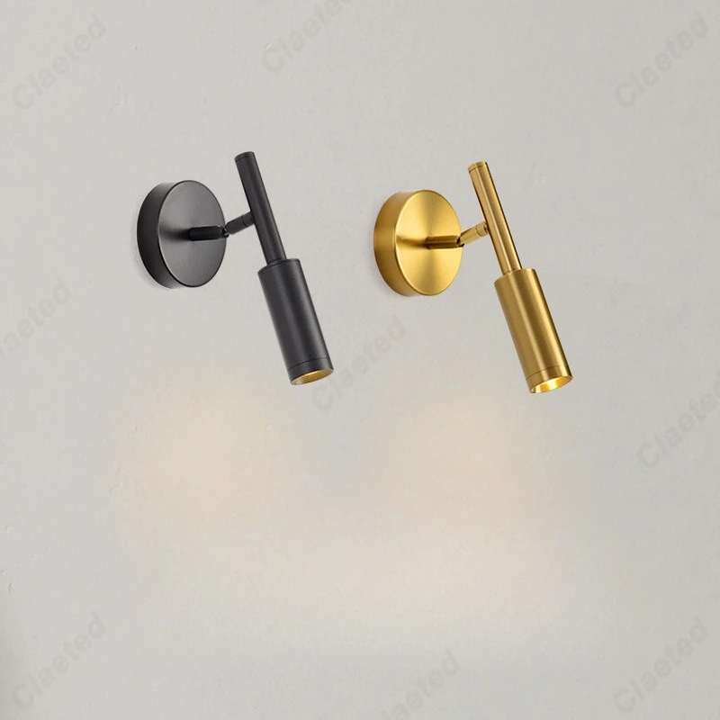 European-style Simple Modern LED Rotatable Wall Lamp Bedroom Bedside Reading Lamp Living Room Corridor Corridor Lighting Lamps