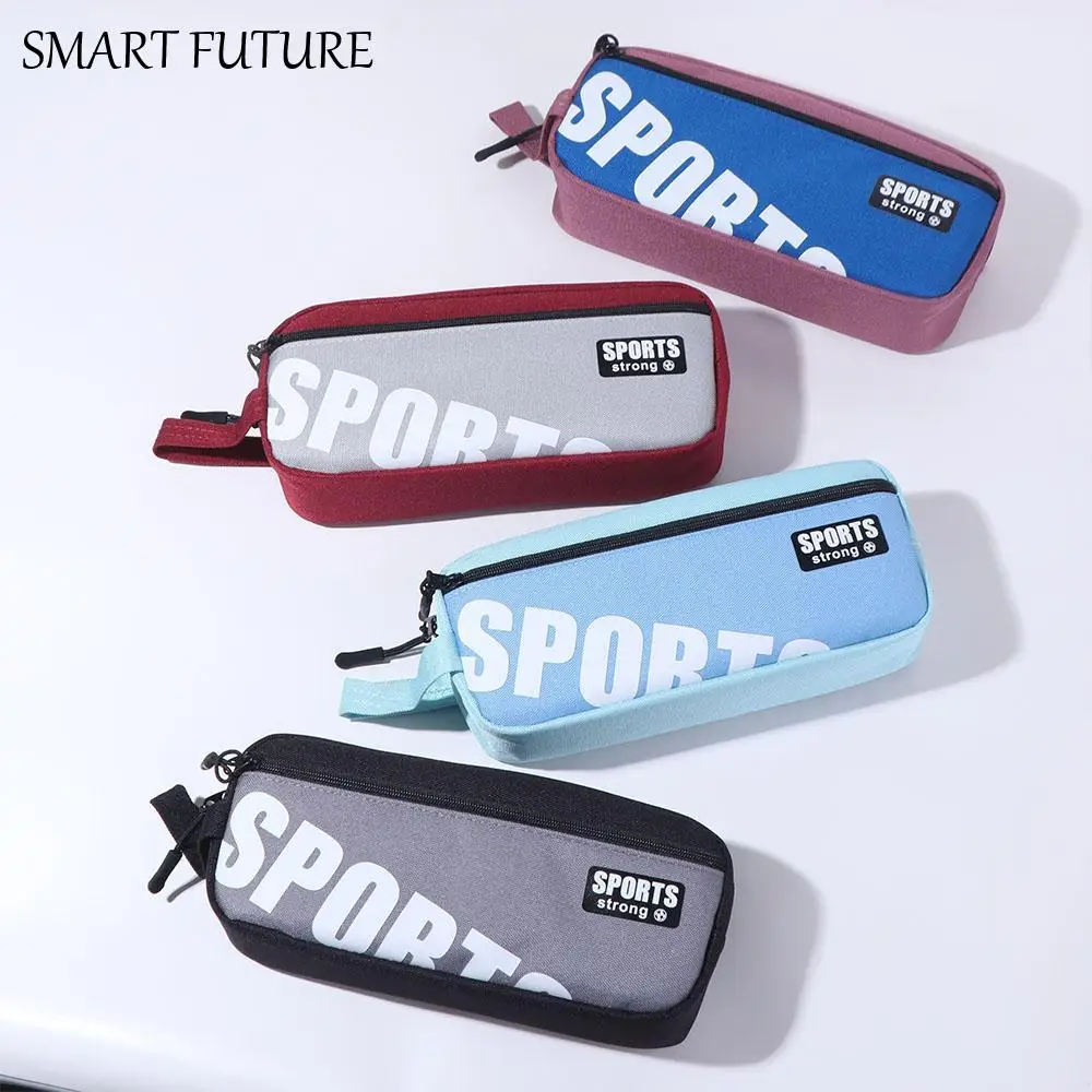 

Personality Canvas Stationery Bag Students Letter Pencil Case School Supplies Large Capacity Pen Pouch Signature