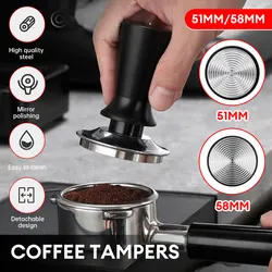 Coffee Tampers 51mm 58mm Espresso Tamper Barista Coffee Tamper with Calibrated Spring Loaded Stainless Steel Tampers Coffee Tool