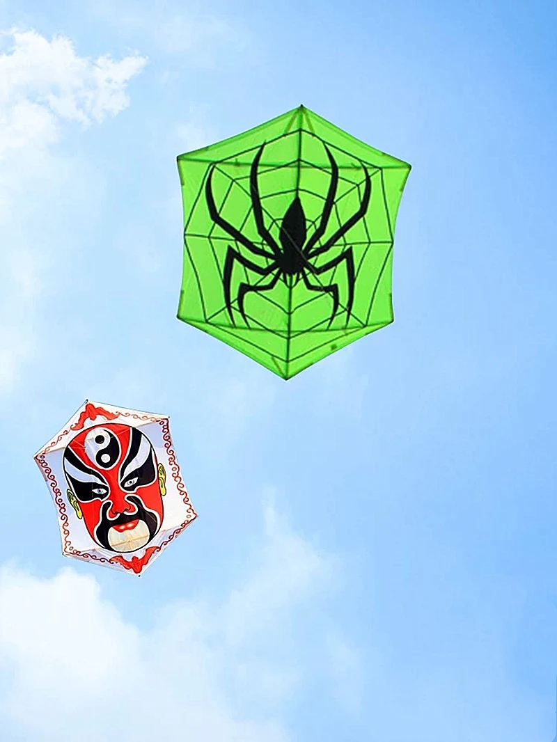 จัดส่งฟรี Spider Kite บินสําหรับผู้ใหญ่ Kites โรงงาน Professional Kites สายของเล่นกลางแจ้งร่มชูชีพ Kites หกเหลี่ยม Kites