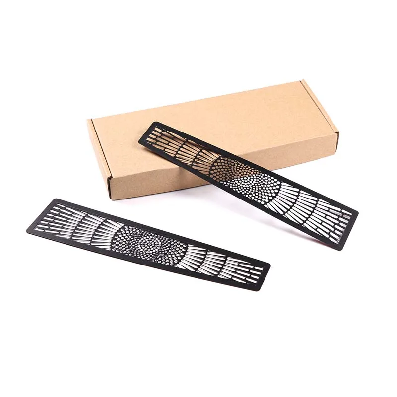 Stainless Black Interior Details Car Dashboard Air Outlet Vent Frame Trim Cover Sticker for Hummer H2 2003-2007 Auto Accessories