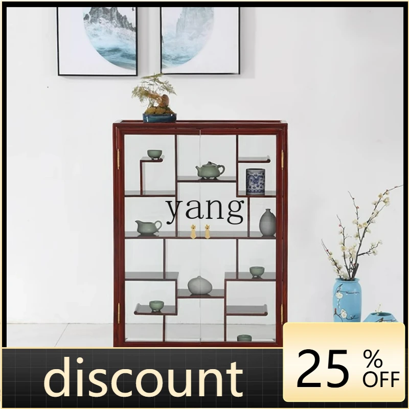 

LTT mahogany furniture Bogu frame Duobao Pavilion Chinese entrance cabinet with glass display cabinet