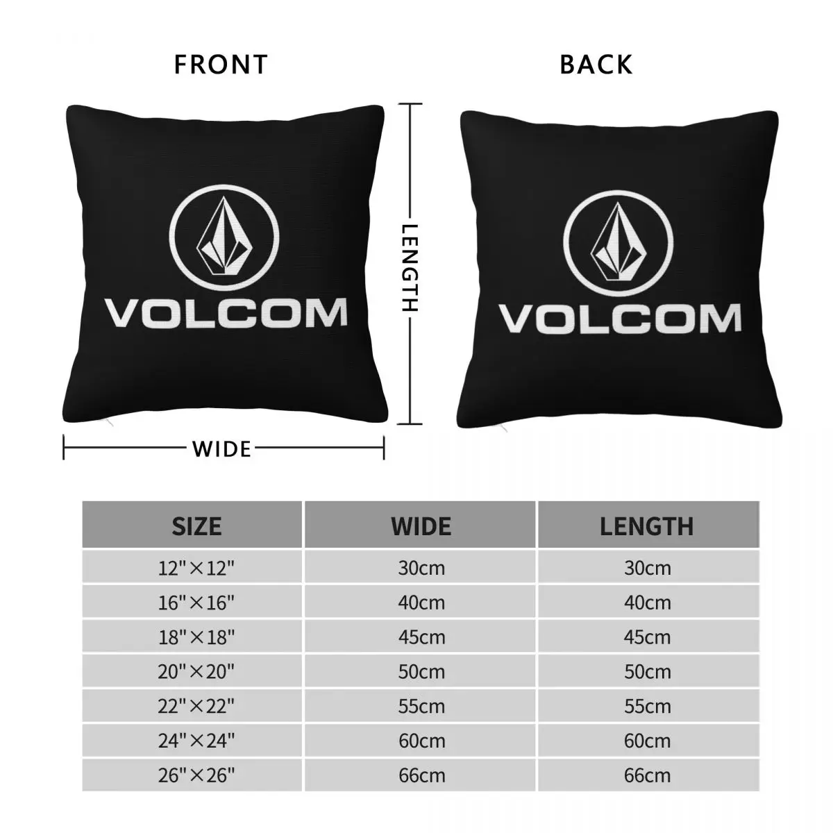 Best Simple Text Volcom White Circle Logo Pillowcase Pillows Cover Cushion Comfort Throw Pillow Sofa Decorative Cushions Used