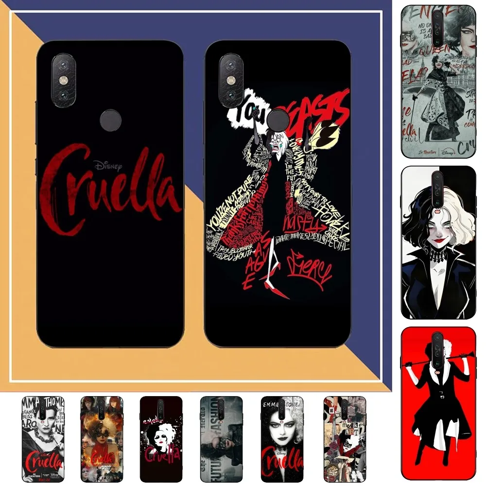 Disney Cruella De Vil Phone Case For Redmi Note 4 X 5 A 6 7 8 Pro T 9 Pro 9S 10 Pro 11 Pro 11S 11Epro PocoM3pro