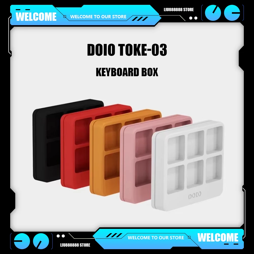 DOIO TOKE-03 Multicolor Aluminum Alloy Keyboard Box Mechanical Keyboard Keycap Storage Desktop Ornaments