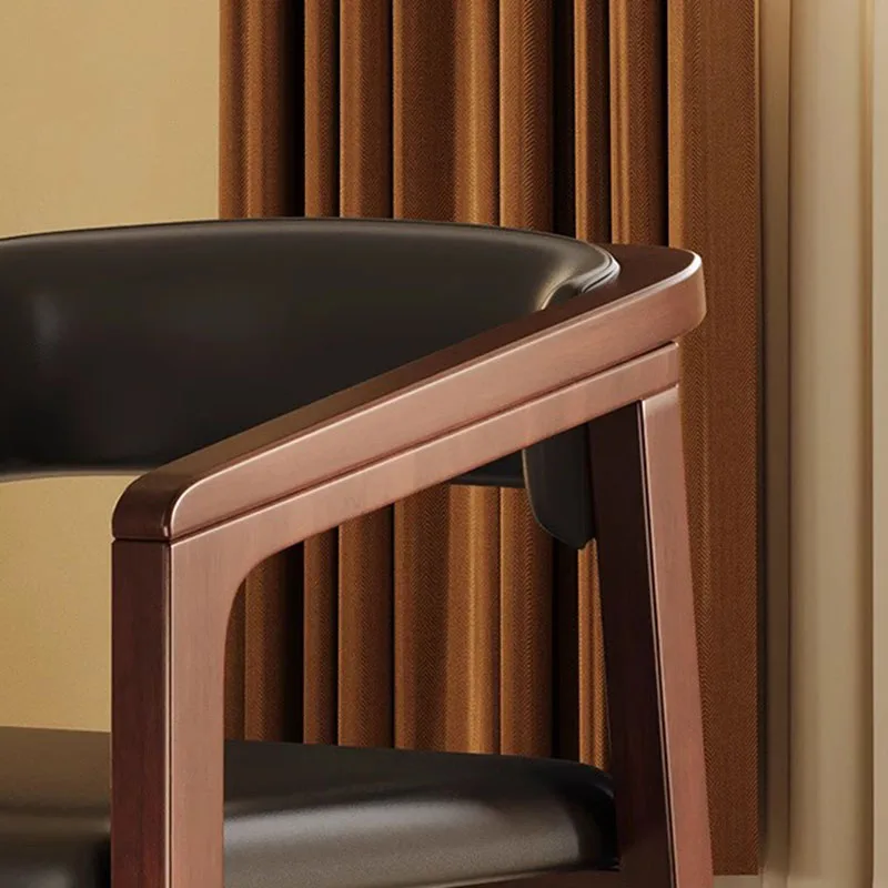 Silla de comedor Para El Hogar, taburete con respaldo de madera maciza, silla de té minimalista moderna, Muebles Para ancianos