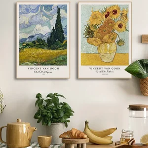 Oturma odasında duvar dekorunuz için Van Gogh resimleri, resim, resim sanatı, boya, resim, yıldızlı gece Resimlerin 6 büyük satışı tuval üzerine resimler-no. 3